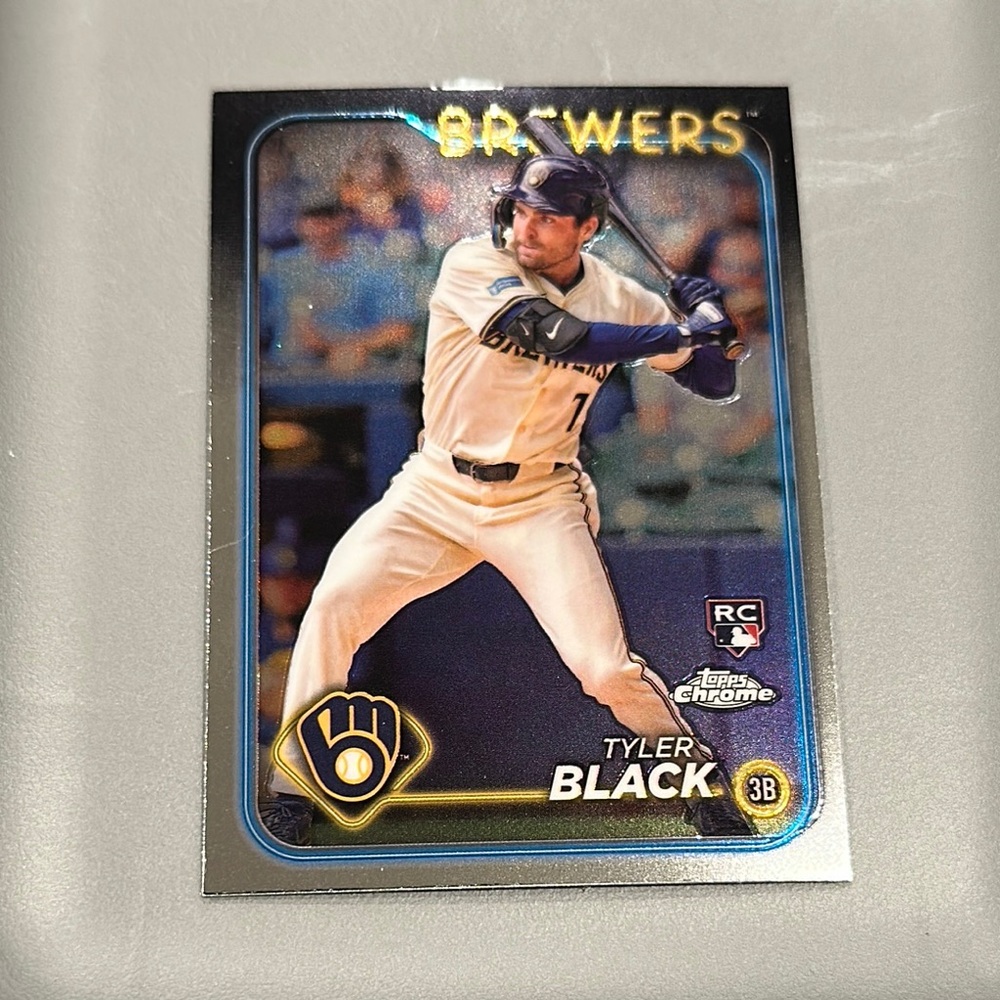 Topps Chrome Baseball Card - Blue and Gold